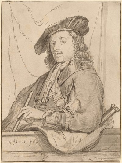 Człowiek na parapecie, 1773, publikacja 1774. autorstwa Bernhard Schreuder