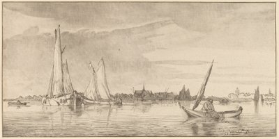Rzeka z Miastem, 1775. autorstwa Bernhard Schreuder