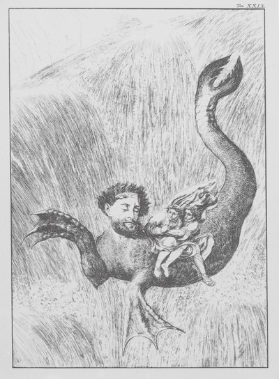 Boska komedia Dantego, Piekło, plansza XXIX (litografia) autorstwa Bernhard Schuler