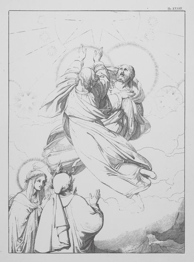 Boska komedia Dantego, Paradiso (Niebo), plansza XXXIII (litografia) autorstwa Bernhard Schuler