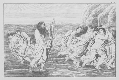 Boska komedia Dantego, Purgatorio (Czyściec), plansza V (litografia) autorstwa Bernhard Schuler