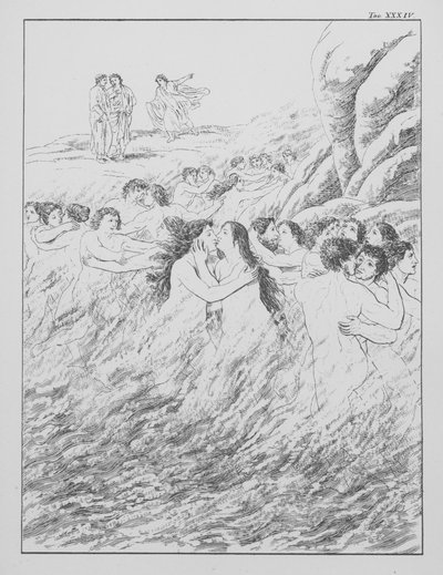 Boska komedia Dantego, Purgatorio (Czyściec), plansza XXXIV (litografia) autorstwa Bernhard Schuler