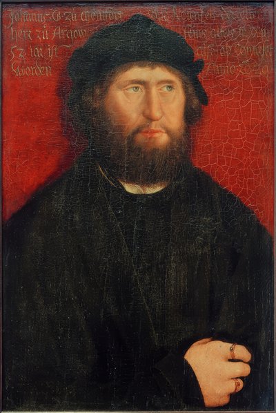 Portret Johanna I. hrabiego Montfort-Rothenfels autorstwa Bernhard Strigel