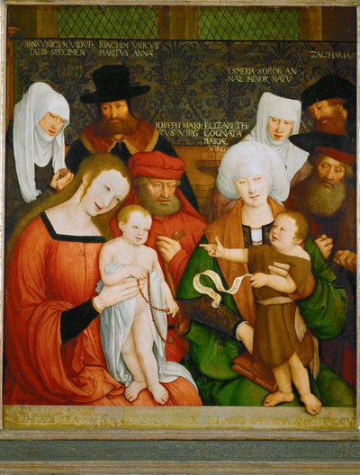Die Heilige Sippe (obraz na drewnie) autorstwa Bernhard Strigel