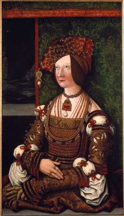 Portret Impress Bianca Maria (Blanche-Marie) Sforza (obraz) autorstwa Bernhard Strigel