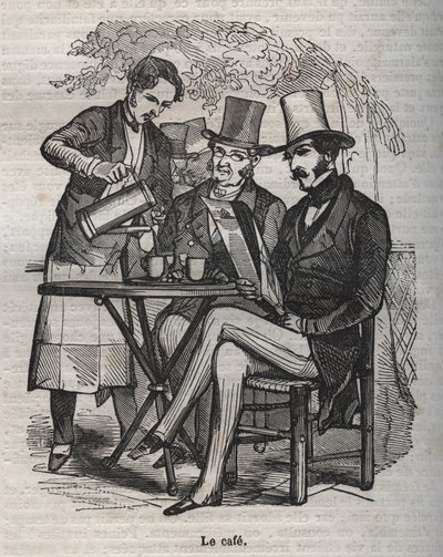 Kawa - grawer w „La Physiologie du gout”” Jean Anthelme Brillat Savarin autorstwa Bertall
