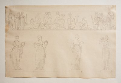 Apollo, Łaski i Muzy autorstwa Bertel Thorvaldsen