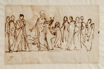 Chrystus dający klucze św. Piotrowi autorstwa Bertel Thorvaldsen