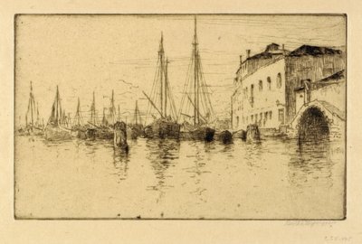 Wzdłuż Giudecca, Wenecja autorstwa Bertha E. Jaques