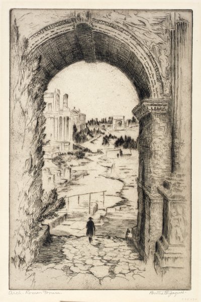 Łuk, Forum Romanum autorstwa Bertha E. Jaques