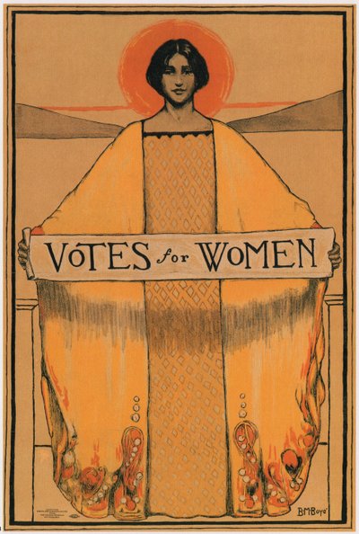 Głosy na kobiety - Boye, Bertha Margaret (1883-1930) - 1911-1913 - Litografia kolorowa - Kolekcja prywatna autorstwa Bertha Margaret Boye