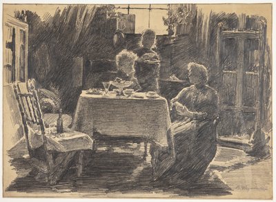 Podwieczorek w pracowni artysty autorstwa Bertha Wegmann