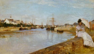 Francuski: Vue du petit port de Lorient Port w Lorient autorstwa Berthe Morisot