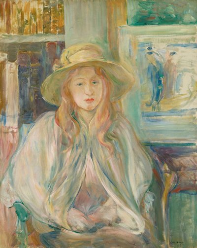 Dziewczyna w słomkowym kapeluszu Dziewczyna w słomkowym kapeluszu, 1892. autorstwa Berthe Morisot