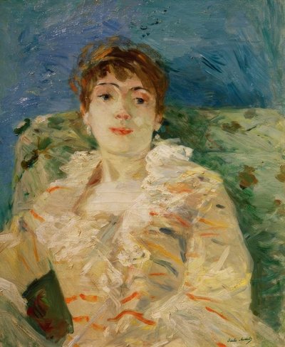 Młoda kobieta na kanapie autorstwa Berthe Morisot