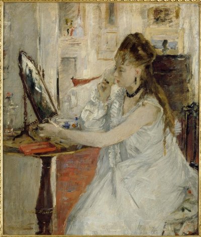 Jeune femme se poudrant (młoda kobieta pudrująca się) autorstwa Berthe Morisot