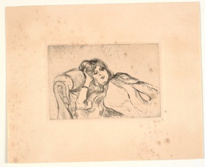 Kobieta leżąca na kanapie (Jeanne-Marie) autorstwa Berthe Morisot