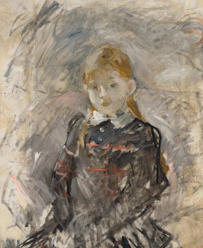 Mała dziewczynka z blond włosami autorstwa Berthe Morisot