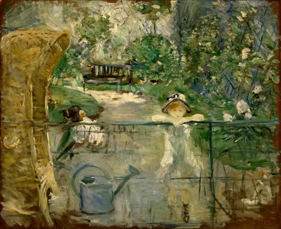 Dziewczynki w ogrodzie czyli Koszyk Krzesełkowy, 1885 autorstwa Berthe Morisot