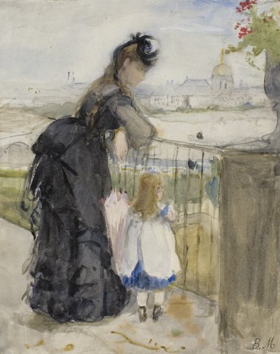 Na balkonie, 1871-72 autorstwa Berthe Morisot