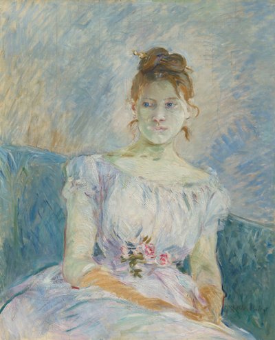 Paula Gobillard w sukni balowej, 1887. autorstwa Berthe Morisot
