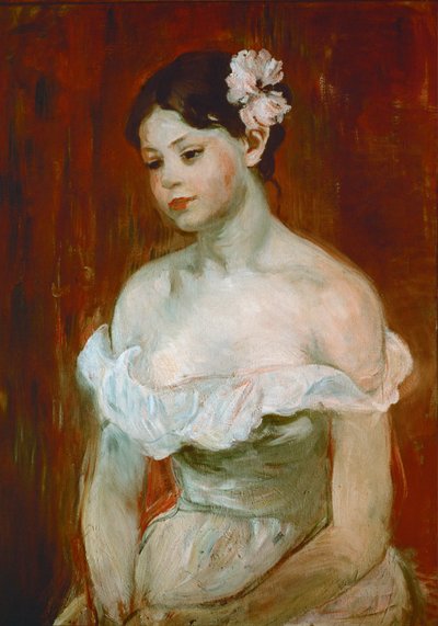 Portret młodej kobiety ... (olej na płótnie) autorstwa Berthe Morisot