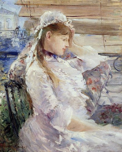 Profil siedzącej młodej kobiety autorstwa Berthe Morisot