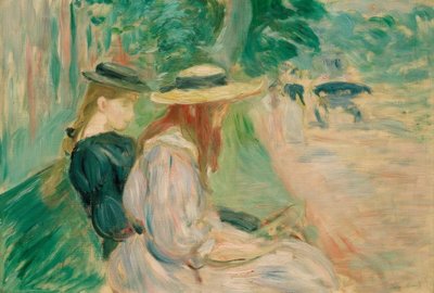 Na ławce w Bois de Boulogne autorstwa Berthe Morisot