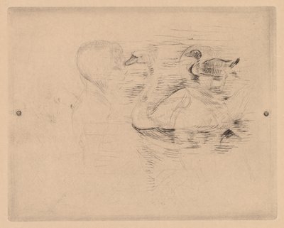 Łabędź i Kaczka z portretami Julie autorstwa Berthe Morisot