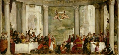 Posiłek w domu Szymona Faryzeusza, według obrazu Veronese (1528-88) 1860 autorstwa Berthe Morisot