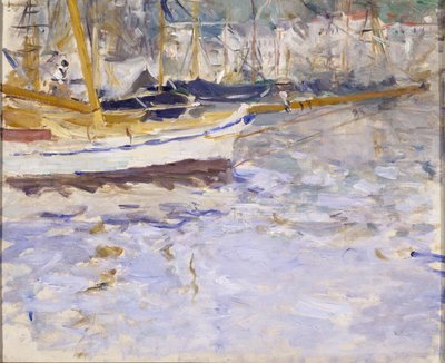 Port w Nicei, zima 1881?-82 (olej na płótnie) autorstwa Berthe Morisot