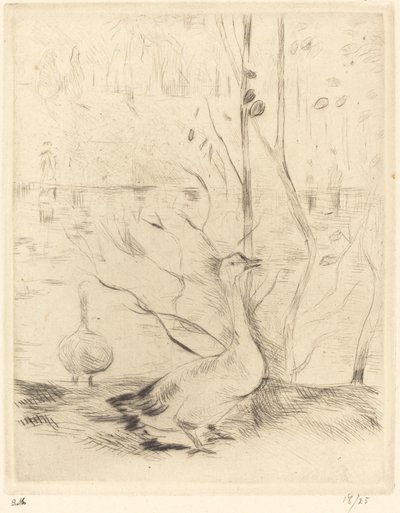 Spacer po lesie Bouloune autorstwa Berthe Morisot