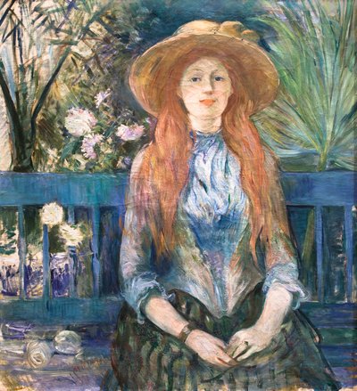 Młoda dziewczyna w parku, 1888 (olej na płótnie) autorstwa Berthe Morisot