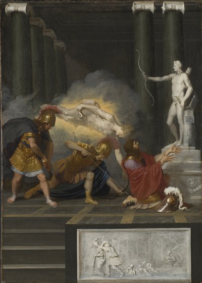 Achilles ranny przez Paryż, ok.1650 autorstwa Bertholet Flemal