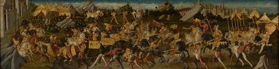 Scipio Africanus Defeating Hannibal, c.1470 (tempera na tkaninie zamontowanej na panelu) (patrz także 488155) autorstwa Biagio di Antonio