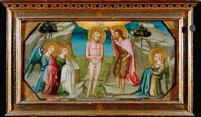 Chrzest Chrystusa z aniołami (obraz na płótnie) autorstwa Bicci di Lorenzo