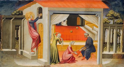 Święty Mikołaj daje posag, 1433-35. autorstwa Bicci di Lorenzo