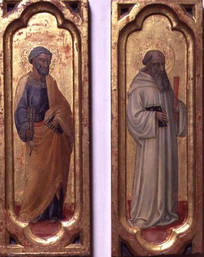 Św. Piotr i Św. Benedykt (tempera na desce) autorstwa Bicci di Lorenzo