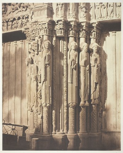 Katedra w Chartres, fasada zachodnia; portal królewski, zatoka środkowa autorstwa Bisson Frères