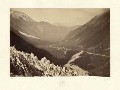 Dolina Chamonix, widok na Chapeau autorstwa Bisson Frères