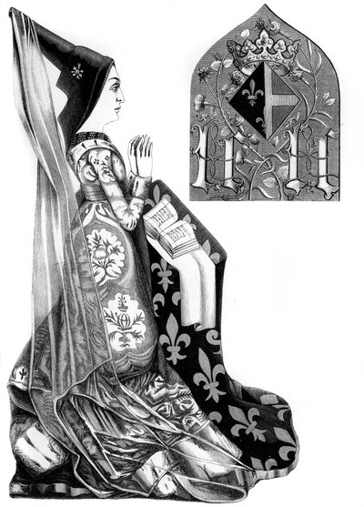 Charlotte Sabaudzkie 1441-1483, królowa małżonka Ludwika XI Francji, XV w. 1849. autorstwa Bisson and Cottard