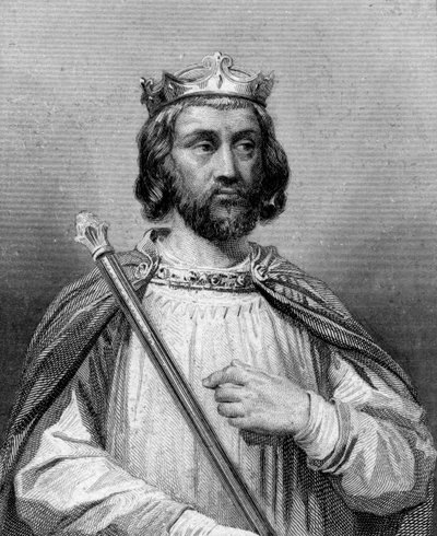Król Clotaire III Franków, XIX wiek. autorstwa Blanchard
