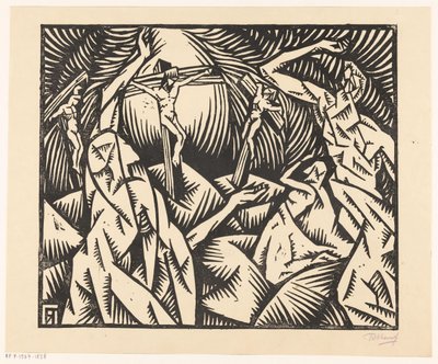Golgota (oryginalny tytuł na obiekcie) autorstwa Bob Hanf (signed by artist)