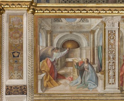 Central Ave, Thirad North Span, Zwiastowanie, Boccaccio Boccaccino 1516-17 autorstwa Boccaccio Boccaccino