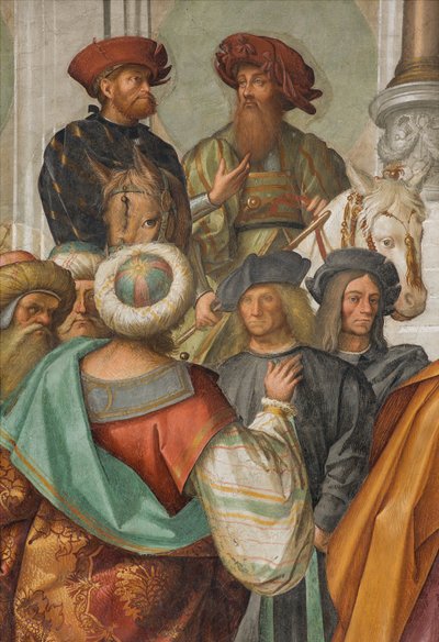 Nawa Centralna, Drugie Przęsło Północne, Wesele Dziewicy, Boccaccio Boccaccino 1514-15, Szczegół autorstwa Boccaccio Boccaccino