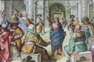 Jezus wśród uczonych w Piśmie autorstwa Boccaccio Boccaccino