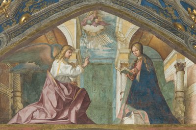Sopran, Boccaccio Boccaccino, Zwiastowanie 1506-07 autorstwa Boccaccio Boccaccino