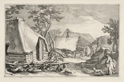 Krajobraz z zagrodami, 1613-1614. autorstwa Boetius Adams Bolswert