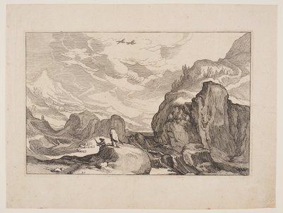 Plate 20, z Landscapes with Farmhouses (Krajobrazy z zagrodami) autorstwa Boetius Adams Bolswert