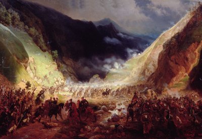 Bitwa w kanionie Rotenturm, 1871 autorstwa Bogdan Willewalde